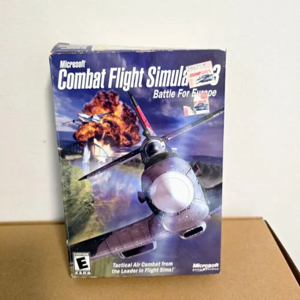 Logitech Attack 3 USB Joystick+Combat Flight Simulator 3 PC Game COMPLETE Tested